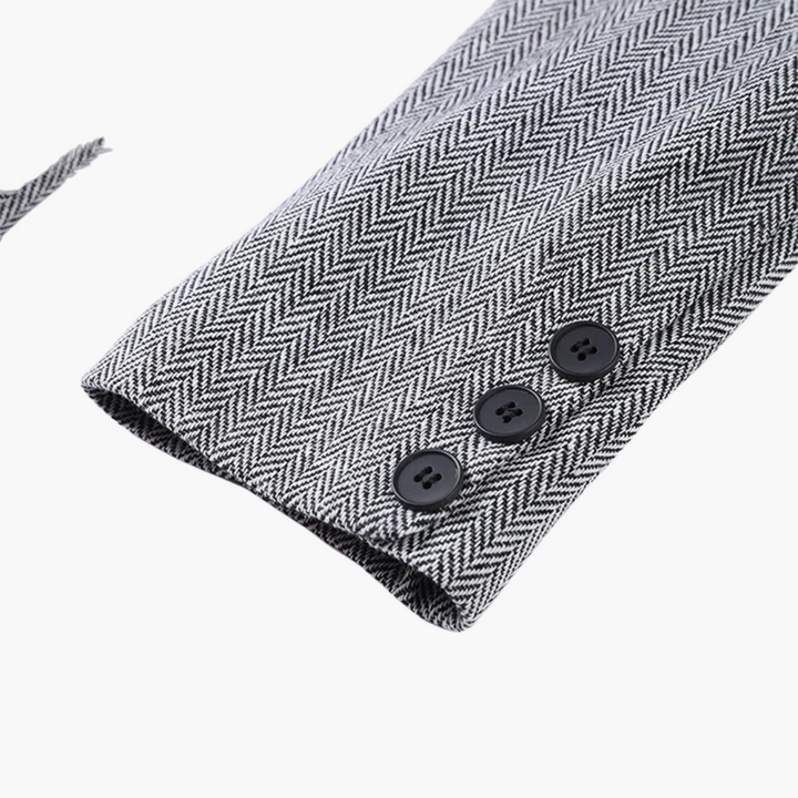 Ivory - Fishbone Crisp 3-Piece Suit