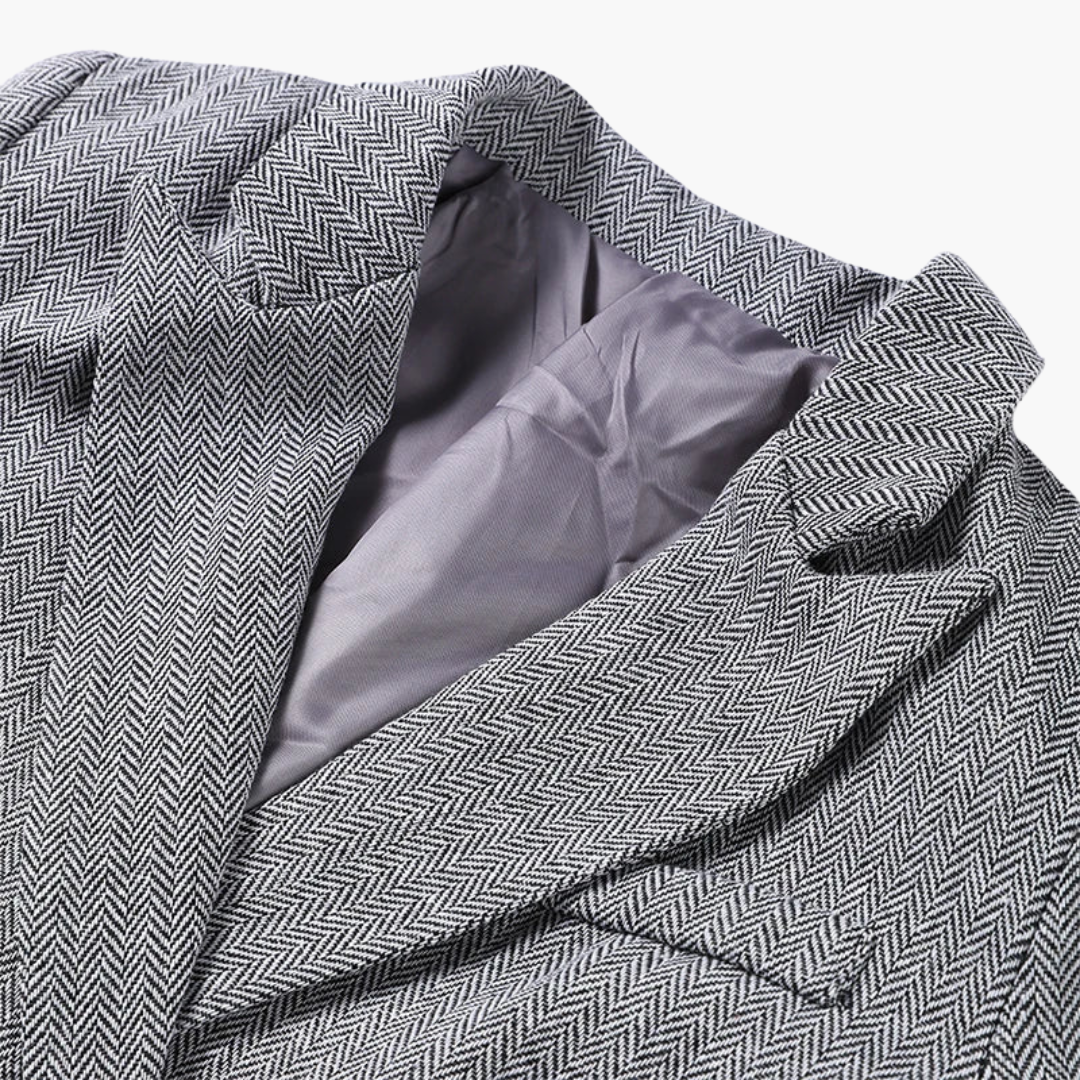 Ivory - Fishbone Crisp 3-Piece Suit