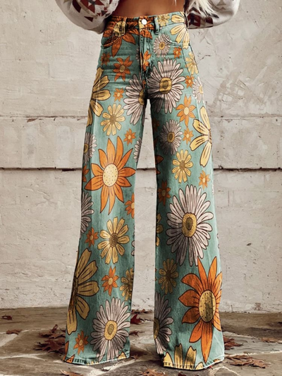 Cirilla - Elegant Floral Summer Palazzo Pants