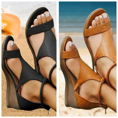 ANNE™ - Leather Heel Sandals