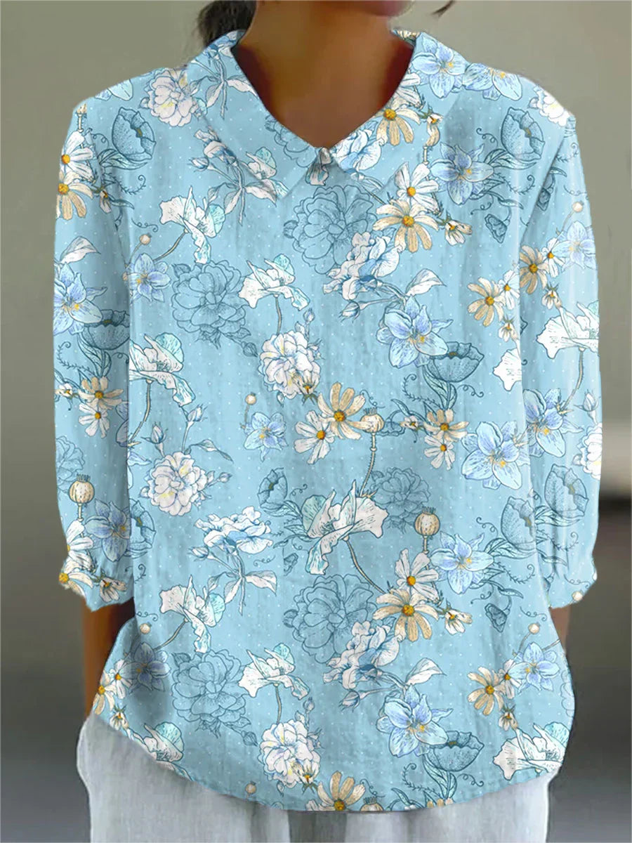 Cleo | Vintage Colorful Blouse