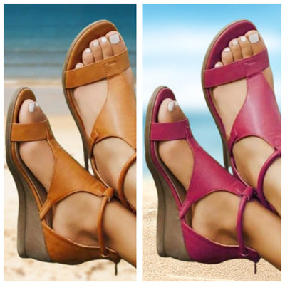 ANNE™ - Leather Heel Sandals