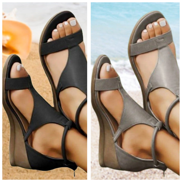 ANNE™ - Leather Heel Sandals
