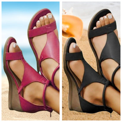 ANNE™ - Leather Heel Sandals