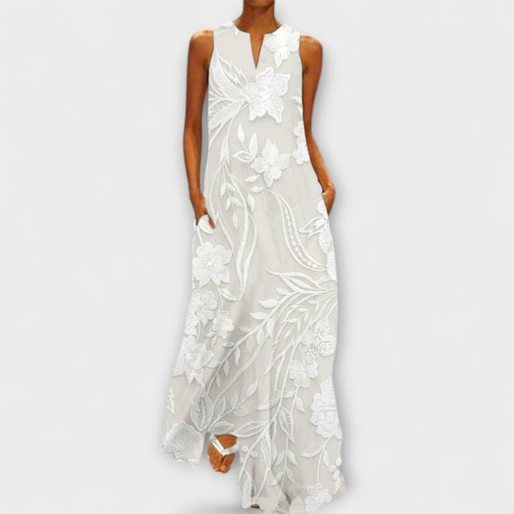 Camila - Botanical Maxi Dress with Print