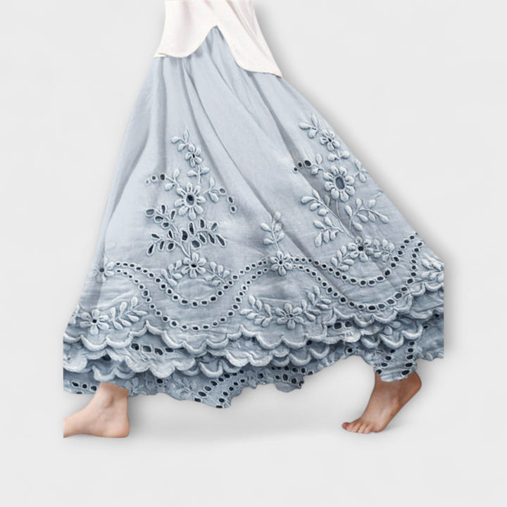 Luna – Boho Maxi Dress with Embroidery