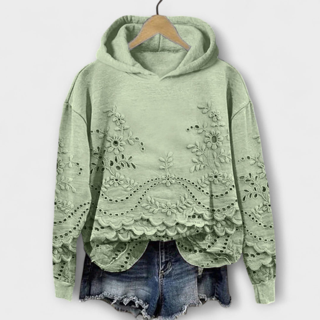Grace – Vintage Hoodie with Floral Print