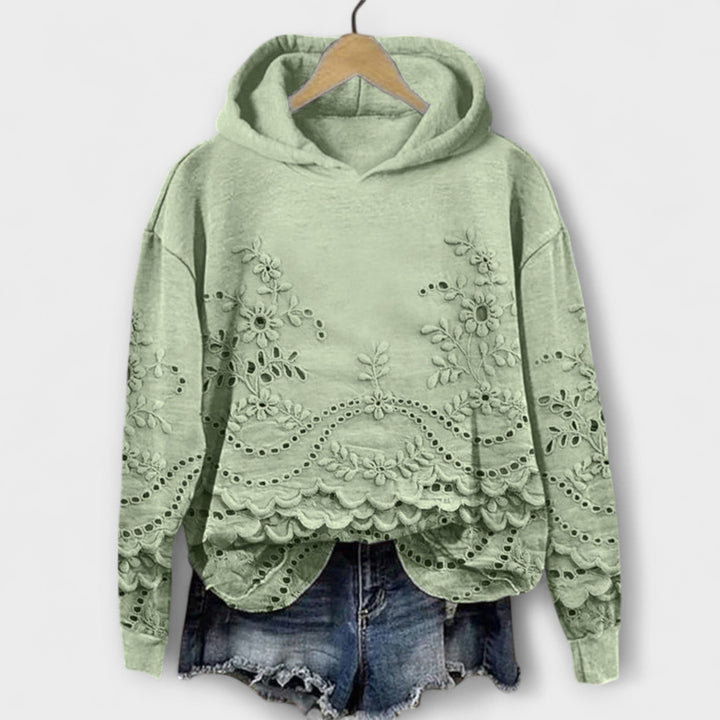 Grace – Vintage Hoodie with Floral Print