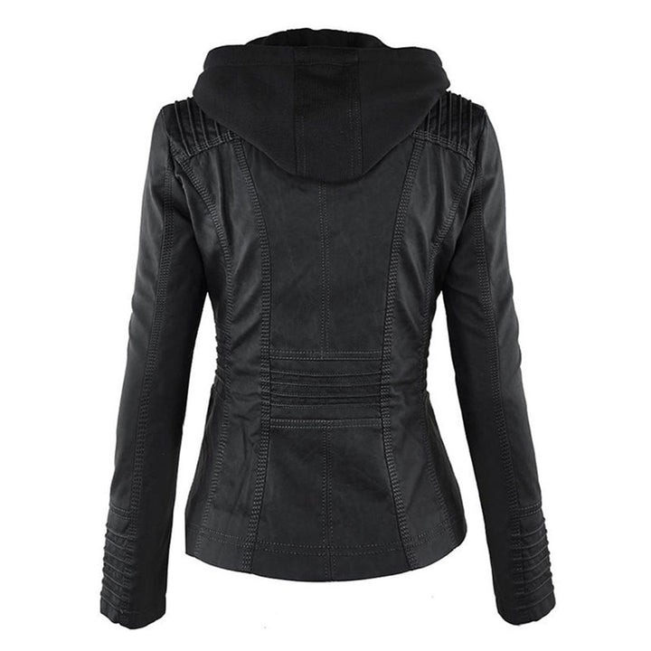 LÁNE | Waterproof Women's Leather Jacket with Hood