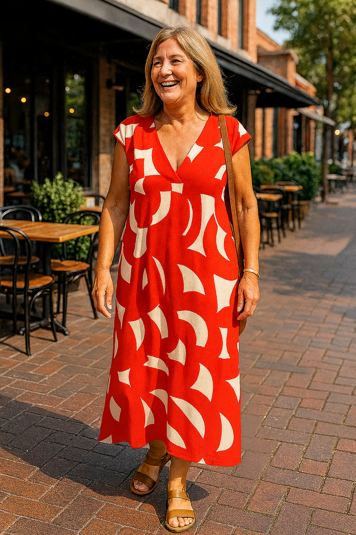 Corinne | Sophisticated Maxi Dress – Flattering Fit with Tummy Coverage