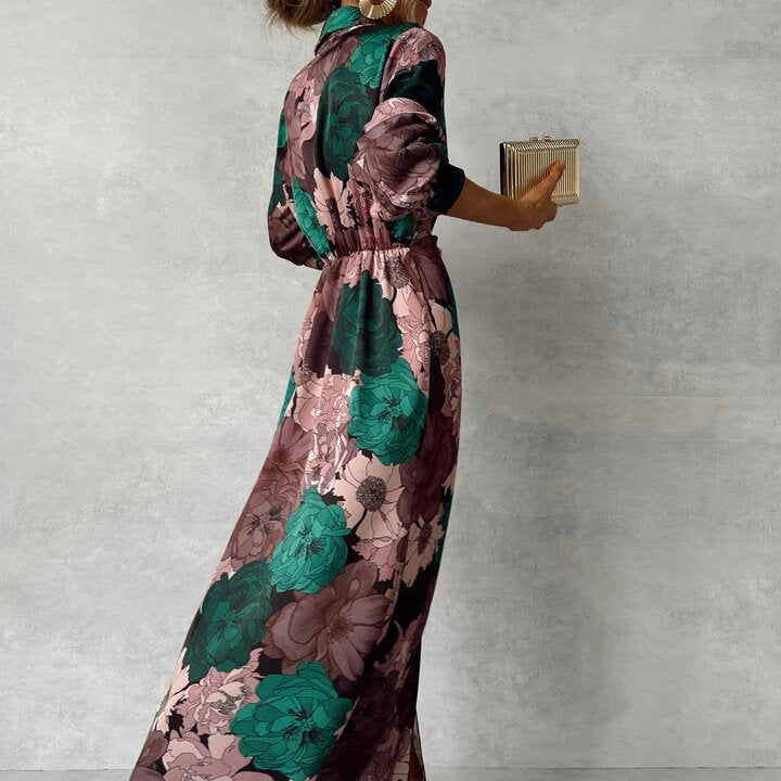 Orchid | Elegant Floral V-neck Dress