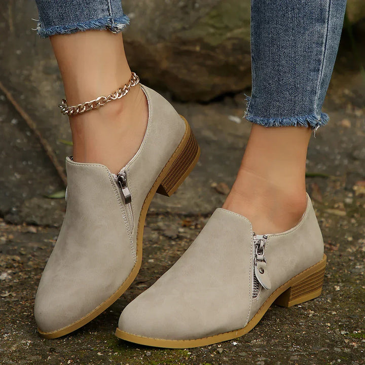 Maia | SleekShield Zip-Up Ankle Boots