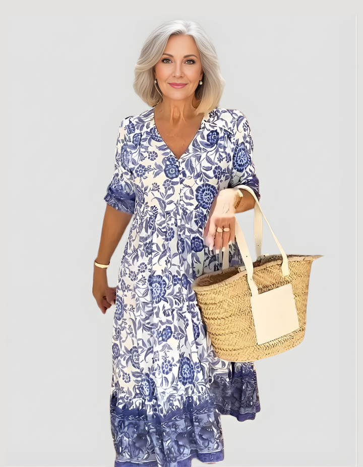 Blooming V-Neck Summer Dress