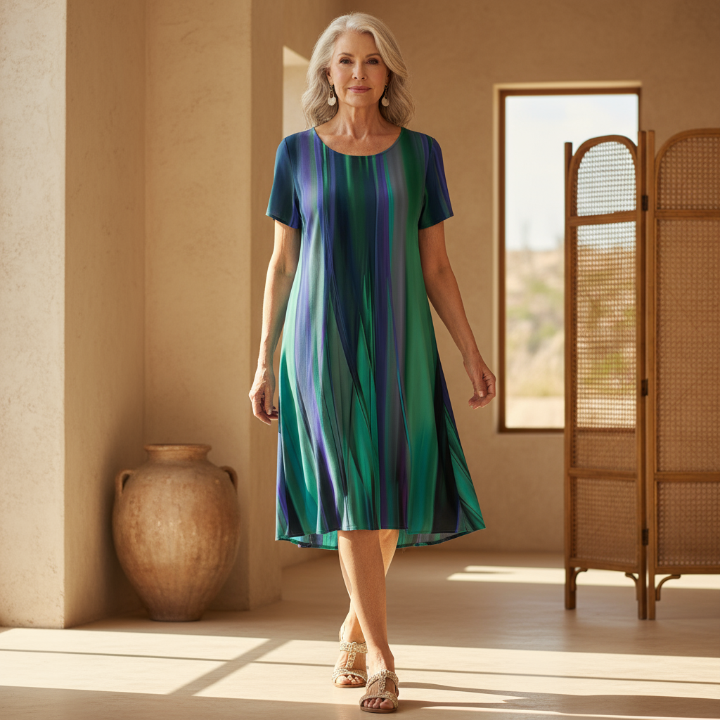 Bohemian Gradient Casual Dress by Genna