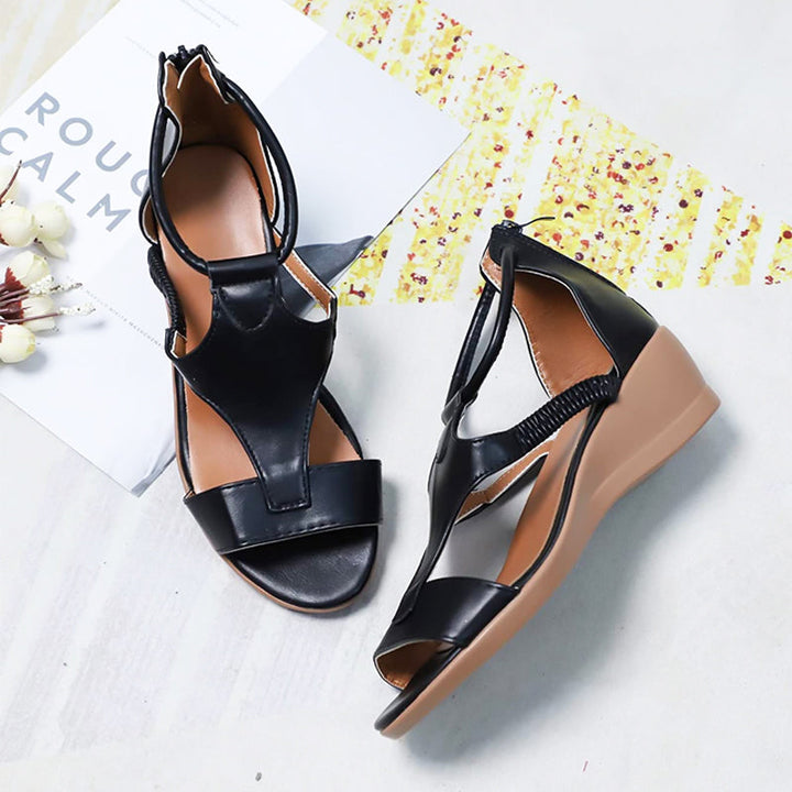 ANNE™ - Leather Heel Sandals