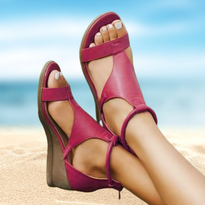 ANNE™ - Leather Heel Sandals